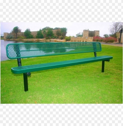 back of park bench PNG with transparent backdrop