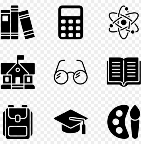 back to school 30 icons - icon PNG Isolated Design Element with Clarity