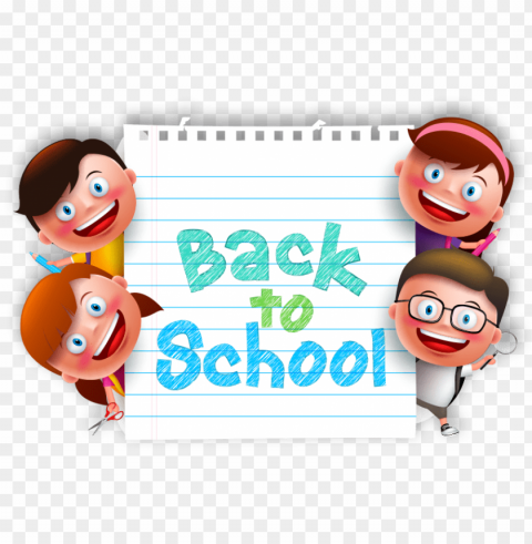 back to school kids transparent image - kids vector funny PNG Graphic Isolated on Clear Background