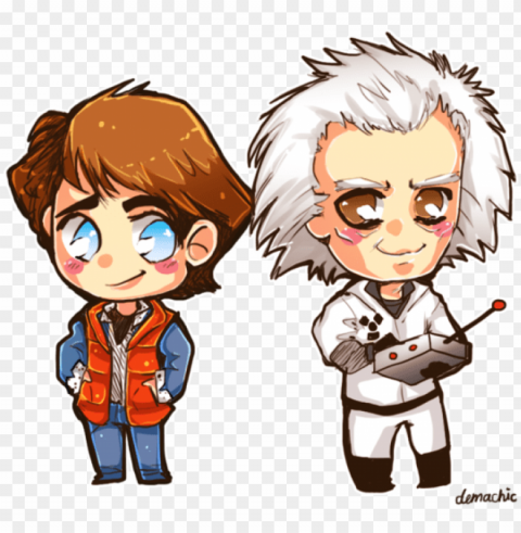 back to the future - back to the future chibi PNG Image with Clear Isolated Object