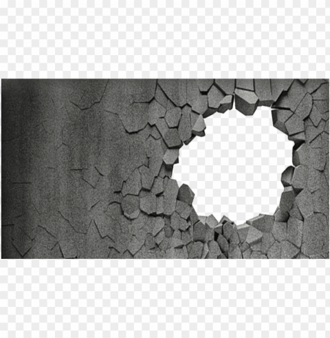 #background #coolbackground #broken #wall #brokenwall - broken hole wall texture PNG Isolated Object with Clarity