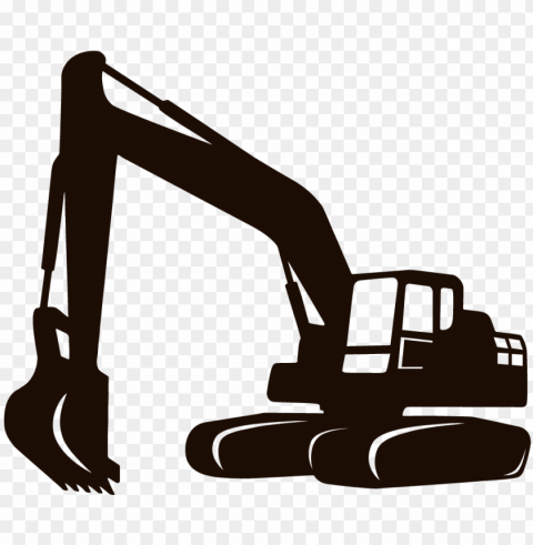 backhoe vector excavator bucket clip library - heavy equipment logo Isolated Object on Transparent Background in PNG