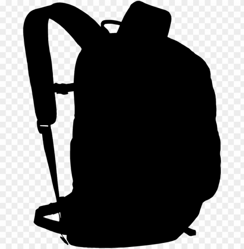 backpack silhouette - travel bag Clear Background PNG with Isolation
