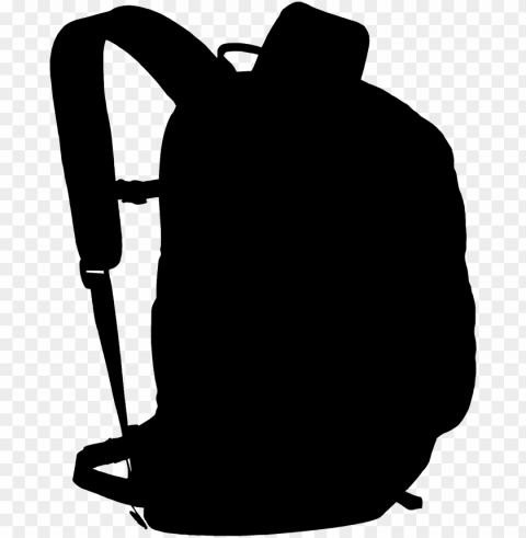 backpack silhouette - travel bag Clear Background PNG with Isolation PNG transparent with Clear Background ID 5d21f527