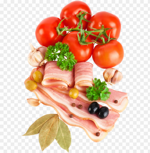 Bacon Food Transparent Background PNG Graphic With Transparency Isolation