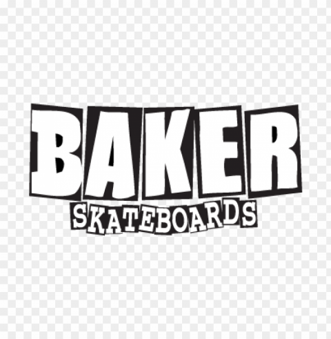 baker skateboards logo vector free Transparent Background Isolated PNG Item