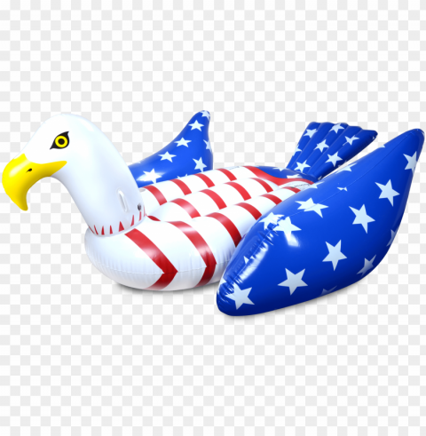 bald eagle float american Transparent Background Isolated PNG Illustration