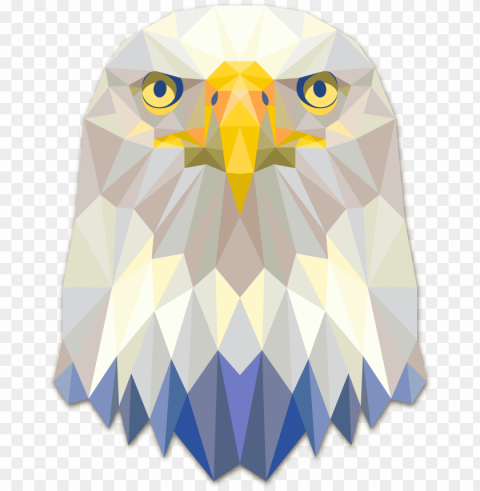 bald eagle quality clipart image 01 1 - geometric eagle head Clean Background Isolated PNG Graphic