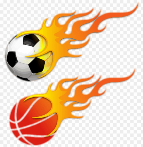 Ball With Fire Isolated Character With Clear Background PNG