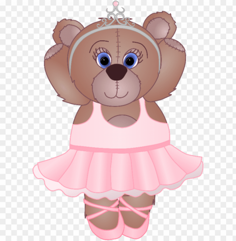 ballerina clipart teddy bear clipart black and white - pink ballerina teddy bear Transparent Background PNG Isolated Element