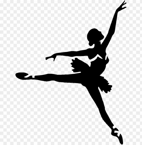 ballerina - black and white ballerina PNG Image with Isolated Element
