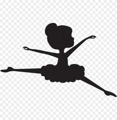 ballerina silhouette silhouette cameo baby ballet - siluetas de bailarinas niñas Isolated Object in HighQuality Transparent PNG
