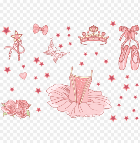 ballet selecione a cor - itens bailarina Transparent PNG Graphic with Isolated Object