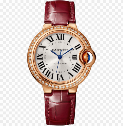 ballon bleu de cartier watch33 mm pink gold diamonds - all cartier watch models PNG for online use