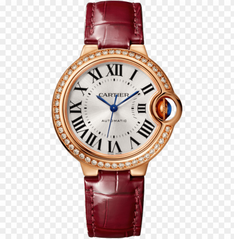 Ballon Bleu De Cartier Watch33 Mm Pink Gold Diamonds - All Cartier Watch Models PNG For Online Use