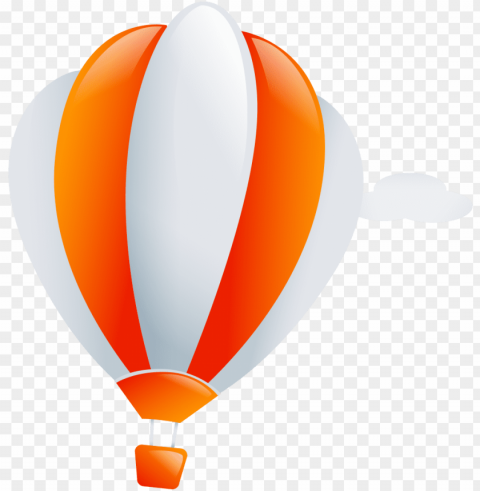 balloon - cartoon of parachute Transparent Background Isolation in PNG Image