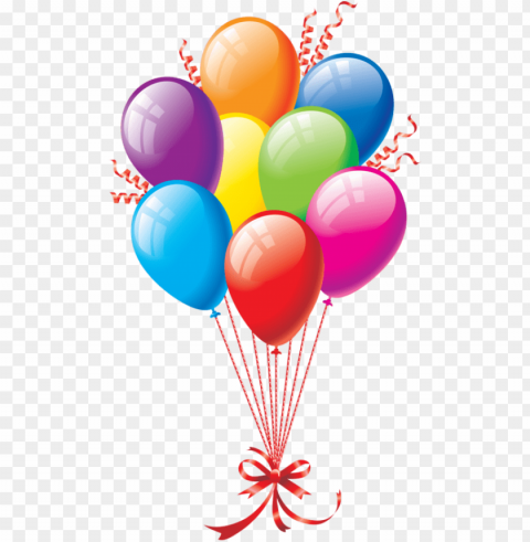 Balloons - Happy Birthday PNG Image With Clear Background Isolation