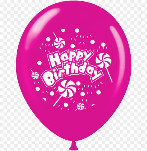 balloons printed happy birthday 1 side 15 pcs pack - happy birthday balloon color PNG graphics with clear alpha channel