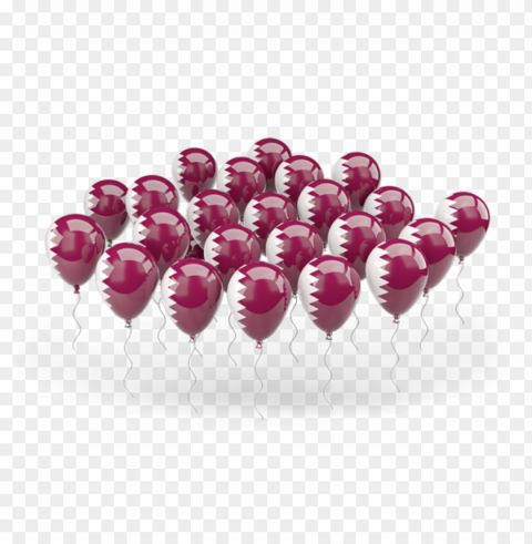 balloons qatar flag Transparent PNG Isolated Subject