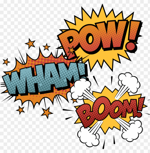 bam pow zang comics - comic book sound effects boom PNG images with cutout