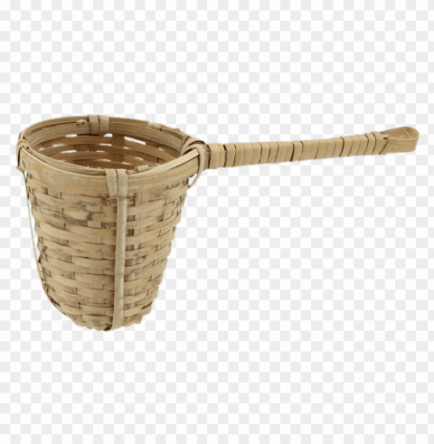 bamboo tea strainer Isolated Illustration on Transparent PNG