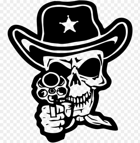 bandana jpg huge freebie download for - cowboy skull logo Clear Background PNG Isolated Design