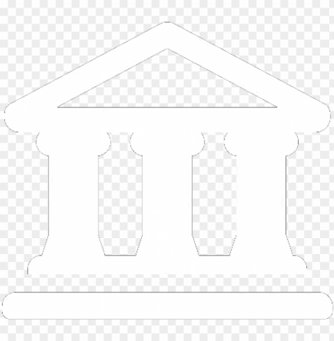 bank branch icon - white bank icon Transparent background PNG clipart