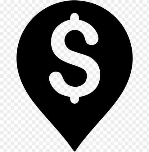 bank map marker - vector graphics Transparent PNG Isolated Object with Detail