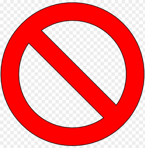banned - signo de prohibido Transparent PNG Illustration with Isolation