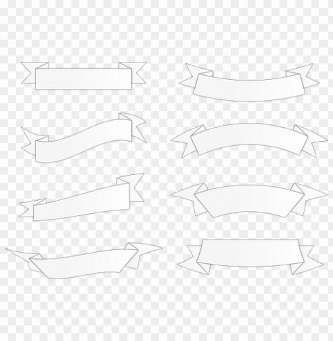 banner band form label ornament greeting s - forma de banner Transparent PNG Object Isolation