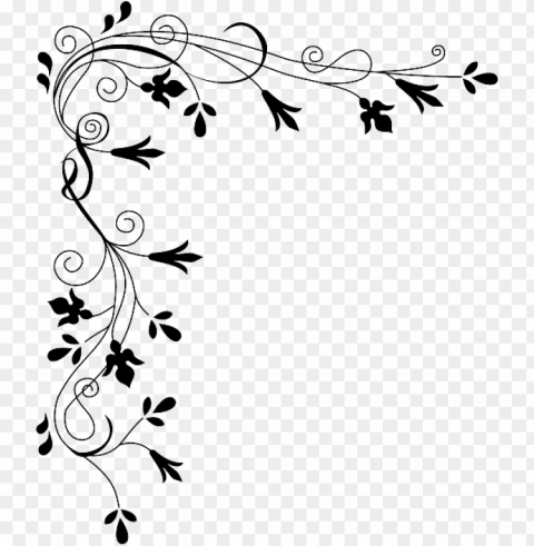 banner black and white library free image on pixabay - black and white flower border vector PNG isolated