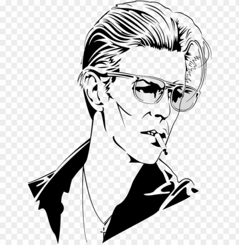 banner library david bowie printable coloring pages - david bowie vector Transparent PNG images for digital art