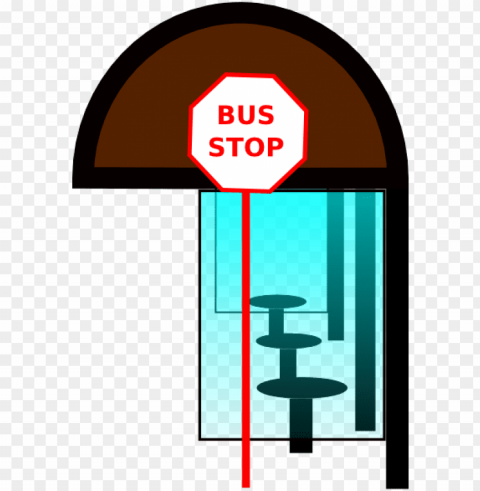 banner royalty free stock bus stop sign clipart - bus station clip art Isolated Artwork on Transparent Background