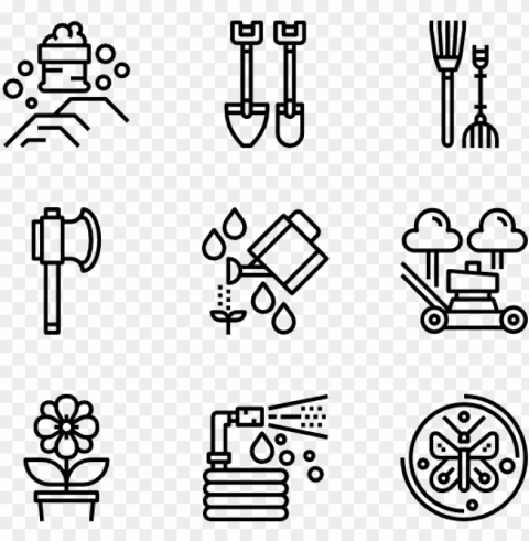 banner stock farm icons free garden tools pictograms - design icon PNG files with clear background collection