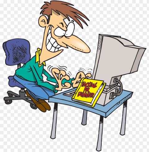banner stock hacker cartoon - someone hacking a computer Transparent background PNG clipart