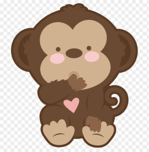 banner baby clipground clip art - cute baby monkey clipart Transparent PNG Isolated Element with Clarity