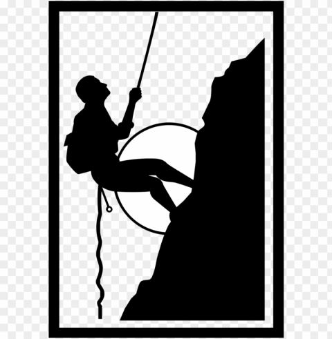 banner climber clipart - mountain climber clipart black and white Isolated Subject with Clear Transparent PNG