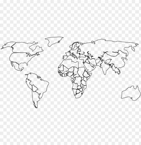 banner download blank background clip art - printable blank world map countries Transparent PNG Isolated Item with Detail