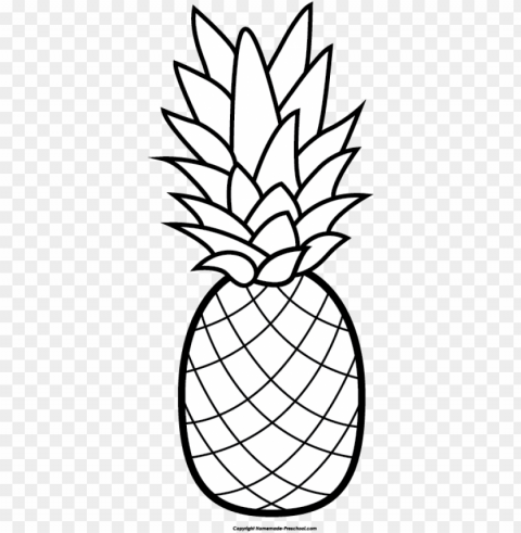 banner transparent download pineapple free clip art - pineapple clipart black and white Clear Background Isolated PNG Illustration