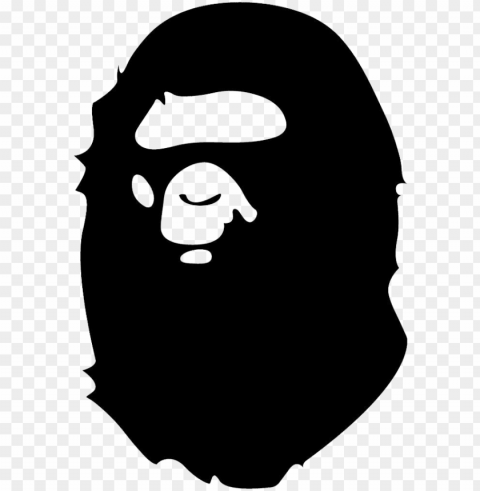 bape logo - black and white bape logo Isolated Item with Transparent PNG Background