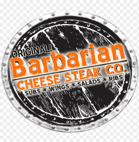 Barbarian Cheese Steak Co - Circle Isolated Element With Clear PNG Background