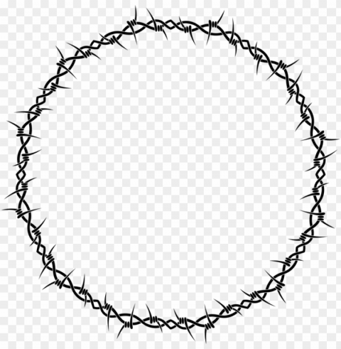 barbed wire barbed tape fence chain - barb wire circle clip art PNG format PNG transparent with Clear Background ID 911a002a