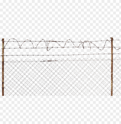 barbed wire fence - fence Isolated Character in Transparent Background PNG