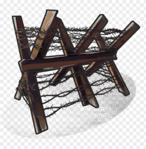 barbed wire on metal barricade Isolated PNG Image with Transparent Background