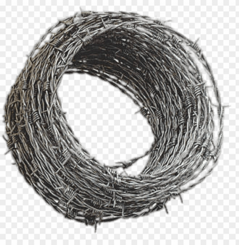 Barbed Wire Roll Isolated Object With Transparent Background In PNG