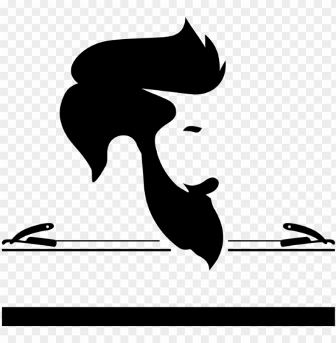 barber shop logo color vector in background Transparent PNG stock photos