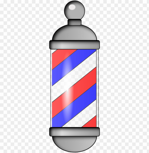 barber shop pole logo PNG Image with Transparent Isolated Graphic Element