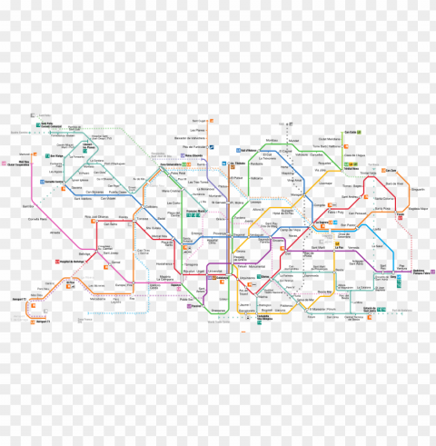 barcelona metro map - metro barcelona Isolated Graphic with Transparent Background PNG PNG transparent with Clear Background ID 2a54aa86