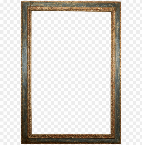 baroque frame - wood Clean Background Isolated PNG Image