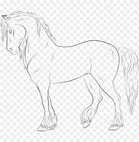 baroque horse free lineart by citronvert-stable o ClearCut Background PNG Isolation